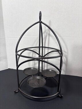Partylite Shadow Tealight Candle Holder 3-Cup Tabletop Decorative Accent